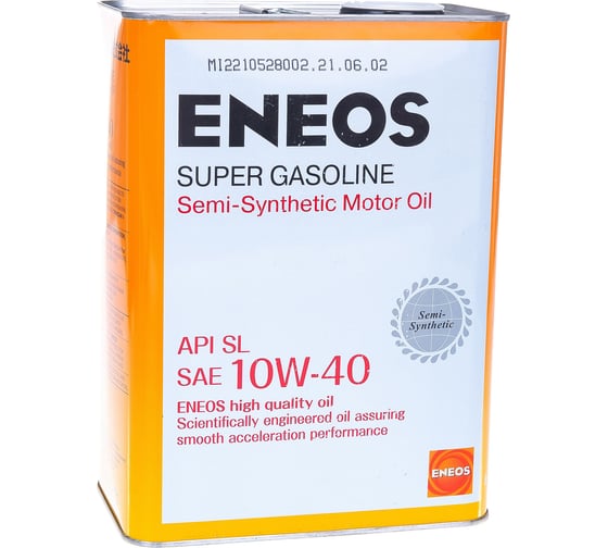 Моторное масло ENEOS SL полусинтетика 10W40 4л oil1357