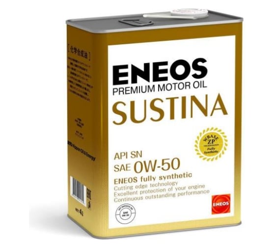 Моторное масло ENEOS SUSTINA SN 0W-50 4л 4943589134598