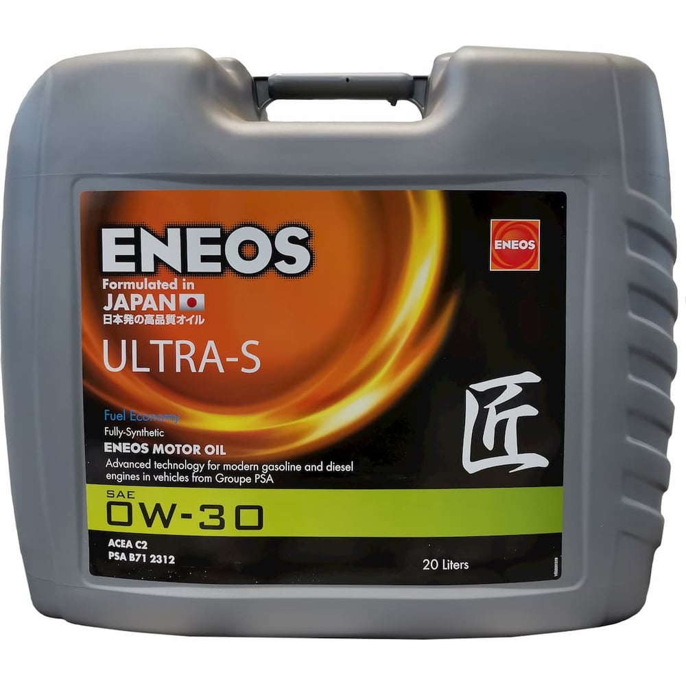 Моторное масло ENEOS Ultra S 0W30 C2 20л EU0023201N - выгодная цена ...