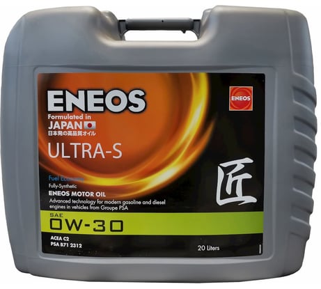 Моторное масло ENEOS Ultra S 0W30 C2 20л EU0023201N