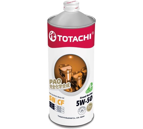 Моторное масло TOTACHI Grand Racing Fully Synthetic SN/CF, 5W-50, 1 л 11601 1