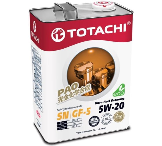 Моторное масло TOTACHI Ultra Fuel Fully Synthetic SN, 5W-20, 4 л 11504 1