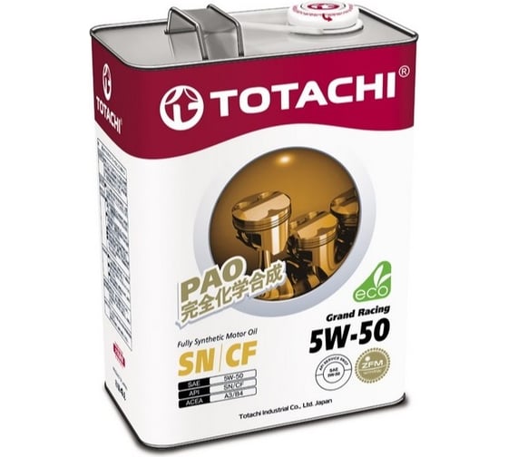 Моторное масло TOTACHI Grand Racing Fully Synthetic SN/CF, 5W-50, 4 л 11604