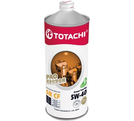 Моторное масло TOTACHI Grand Touring Fully Synthetic SN/CF, 5W-40, 1 л 11901