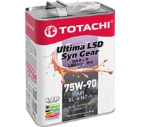 Масло трансмиссионное TOTACHI Ultima LSD Syn-Gear 75W-90, GL-5, 4 л G3304