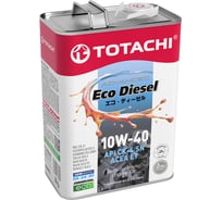 Моторное масло TOTACHI Eco Diesel Semi-Synthetic CI-4/SL, 10W-40, 4 л 11204