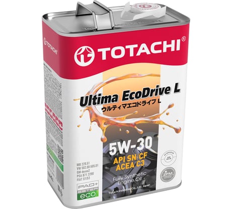 Моторное масло TOTACHI Ultima EcoDrive L Fully Synthetic SN/CF 5W-30 4л 12104