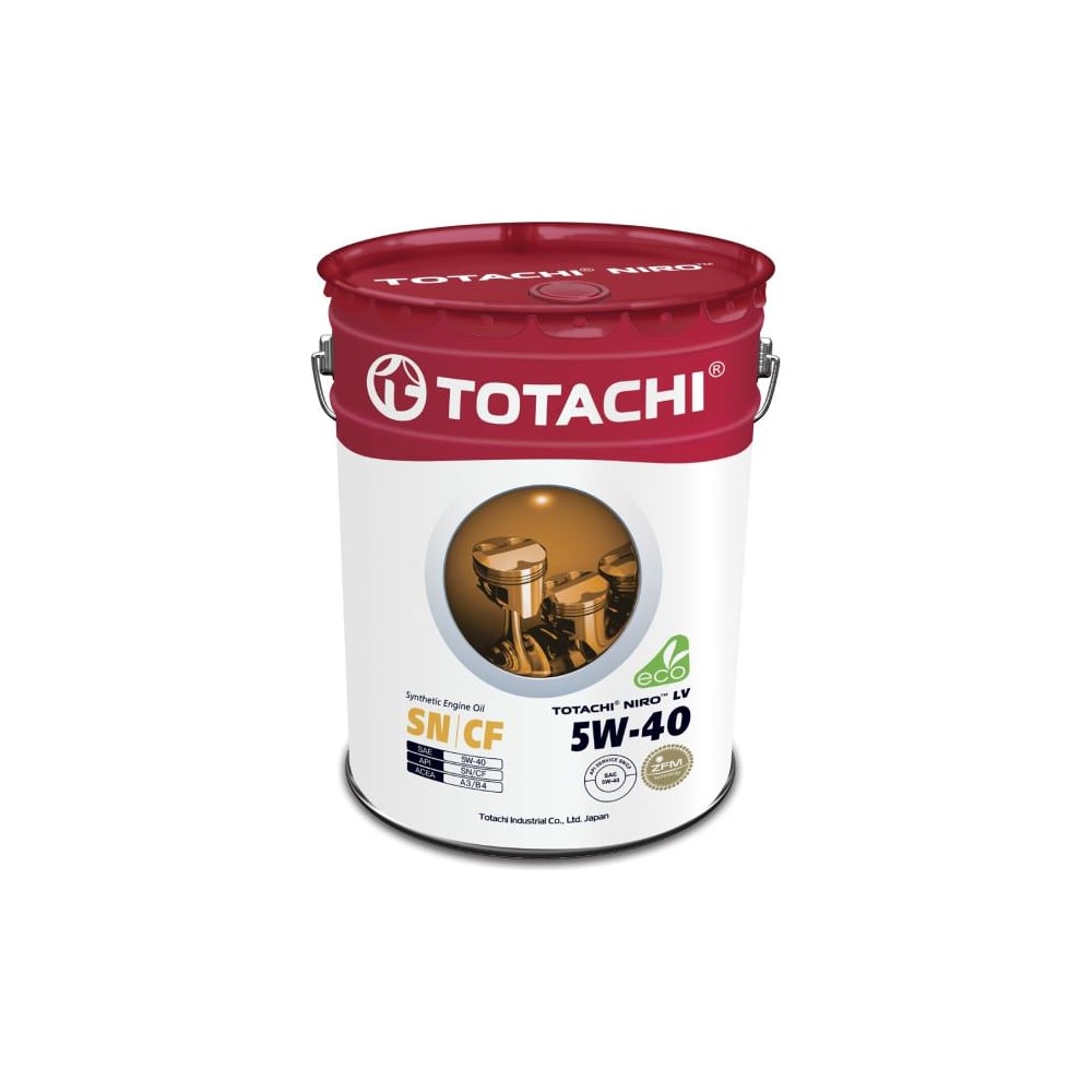 Моторное масло TOTACHI NIRO LV Synthetic SN/CF, 5W-40, 19 л ...