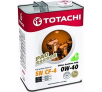 Моторное масло TOTACHI Ultima EcoDrive PAO синтетика, SN/CF, 0W-40, 4 л 4562374698543