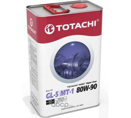 Трансмиссионное масло TOTACHI NIRO Super Gear минерал. GL-5/MT-1 80W-90 4л 60904