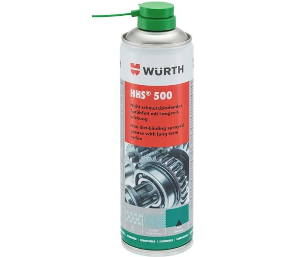 Высокоэффективная консистентная спрей-смазка Wurth HHS 500 LUBE 08931065  053    6