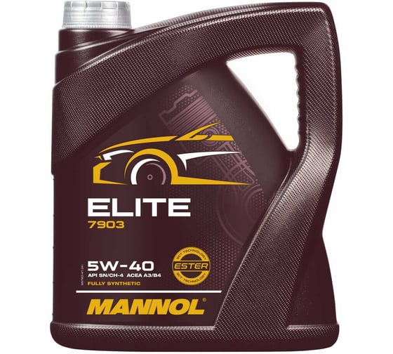 Синтетическое моторное масло MANNOL ELITE 5W40 4 л 1006