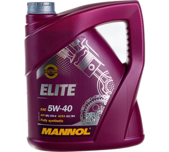 Синтетическое моторное масло MANNOL ELITE 5W40 4 л 1006