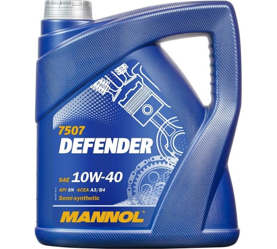 Полусинтетическое моторное масло MANNOL DEFENDER 10W40 4 л 1148