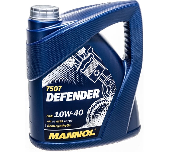 Полусинтетическое моторное масло MANNOL DEFENDER 10W40 4 л 1148