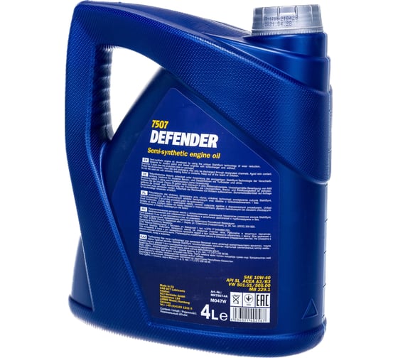 Полусинтетическое моторное масло MANNOL DEFENDER 10W40 4 л 1148