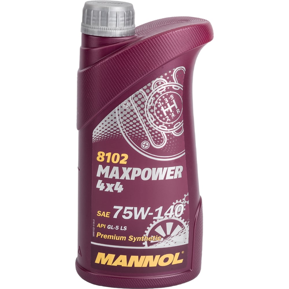 Синтетическое трансмиссионное масло MANNOL MAXPOWER 4x4 75W140 1 л 1236 ...