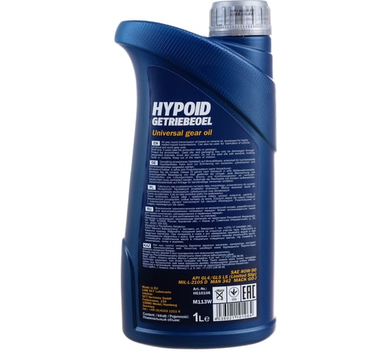 Трансмиссионное масло MANNOL HYPOID GETRIEBEOEL 80W90 1 л 1308