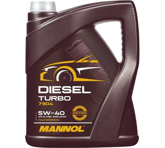 Синтетическое моторное масло MANNOL DIESEL TURBO 5W40 5 л 1011