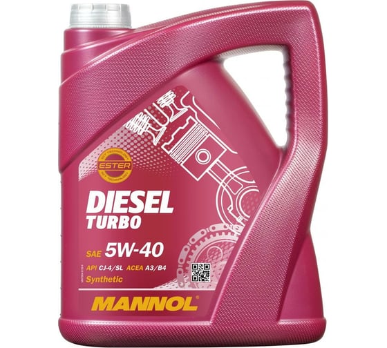 Синтетическое моторное масло MANNOL DIESEL TURBO 5W40 5 л 1011 1