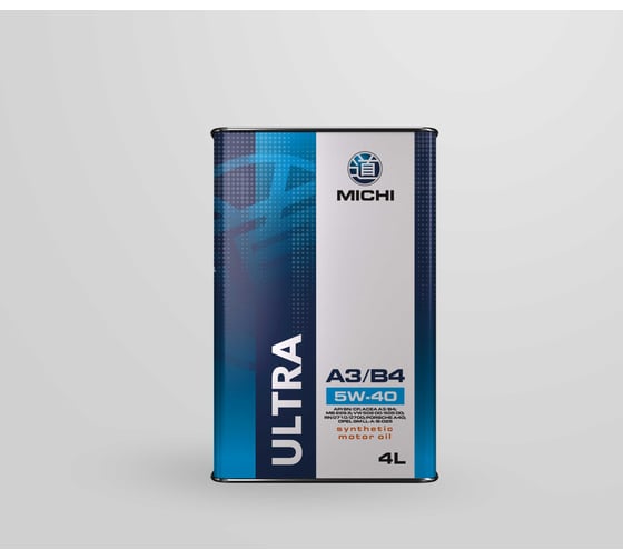 Моторное масло Michi ULTRA 5W-40 А3/B4, канистра 4л 4637226