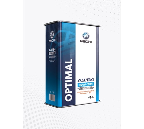 Моторное масло Michi OPTIMAL 5W-30 А3/B4, канистра 4л 4637370