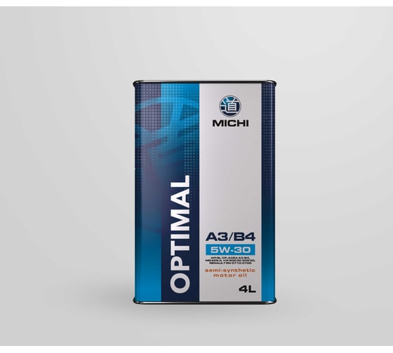 Моторное масло Michi OPTIMAL 5W-30 А3/B4, канистра 4л 4637370