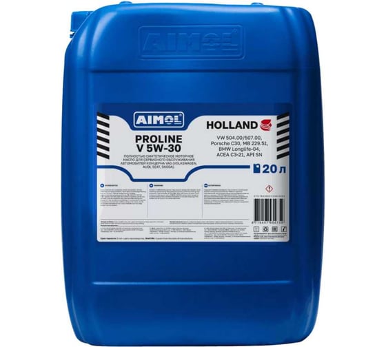 Синтетическое моторное масло AIMOL PROLINE V 5W-30 20 л 8719497954759 1
