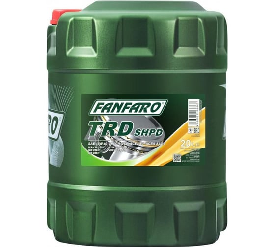 Минеральное моторное масло FANFARO TRD SHPD 15W40 20 л FF6101-20-E