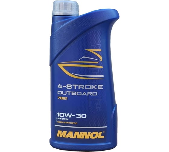 Полусинтетическое моторное масло MANNOL 4-STROKE OUTBOARD 10W30 1 л 78211