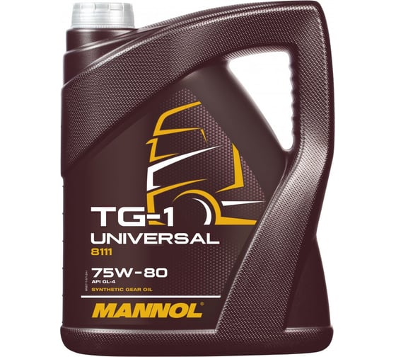 Синтетическое трансмиссионное масло MANNOL TG-1 UNIVERSAL 75W80 10 л 811110 1