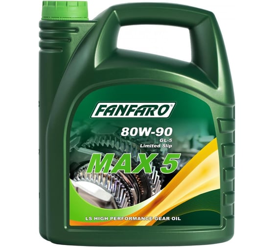 Минеральное трансмиссионное масло FANFARO MAX 5 80W90 4 л FF8703-4-E 1