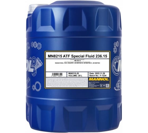 Синтетическая трансмиссионная жидкость MANNOL ATF SPECIAL FLUID 236.15 20 л 3053 1