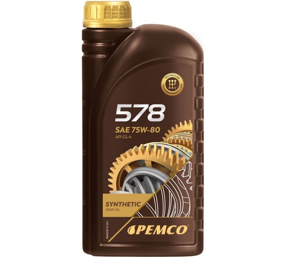 Синтетическое трансмиссионное масло PEMCO 578 75W80 1 л PM0578-1-E