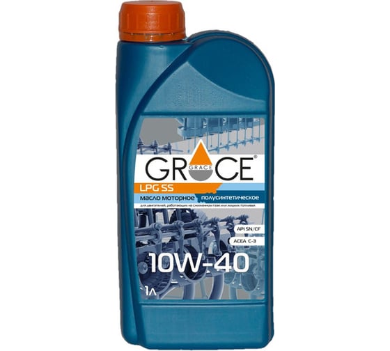 Масло для двигателей работающих на газе GRACE Lubricants LPG SS 10w-40 полусинтетическое 1л 4603728821603