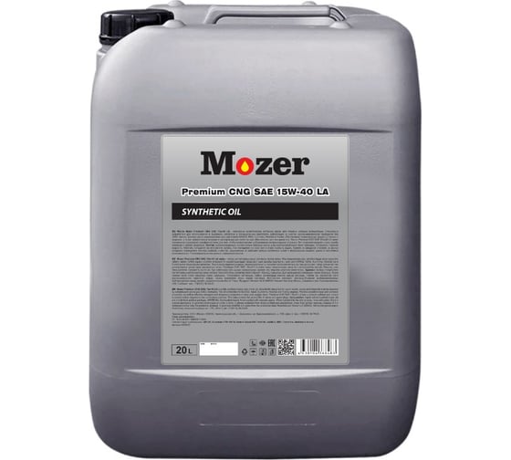 Моторное масло Mozer PREMIUM CNG SAE 15w-40 LA, канистра 20л  4638483 1