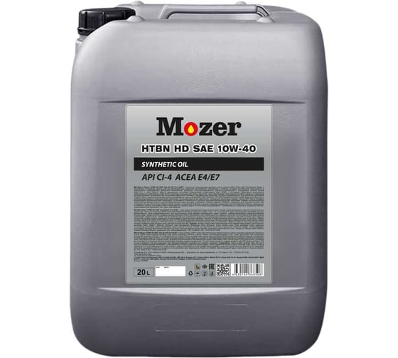 Моторное масло Mozer HTBN HD SAE 10w-40 API CI-4 E4/E7, канистра 20л 4638506
