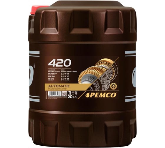 Минеральное трансмиссионное масло Pemco 420 ATF D II 20 л PM0420-20-E 1
