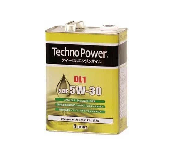 Моторное синтетическое масло Techno Power DL1 5W30 4 литра TP-L4201