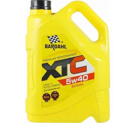 Моторное масло Bardahl XTC 5W40, синтетическое, 5 л 36163