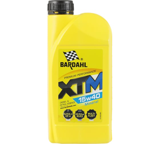 Моторное масло Bardahl XTM 15W40, минеральное, 1 л 36261 1