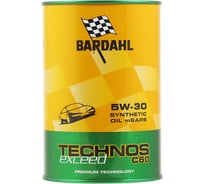 Моторное масло Bardahl С60 TECHNOS EXCEED 5W30, синтетическое, 1 л 322040