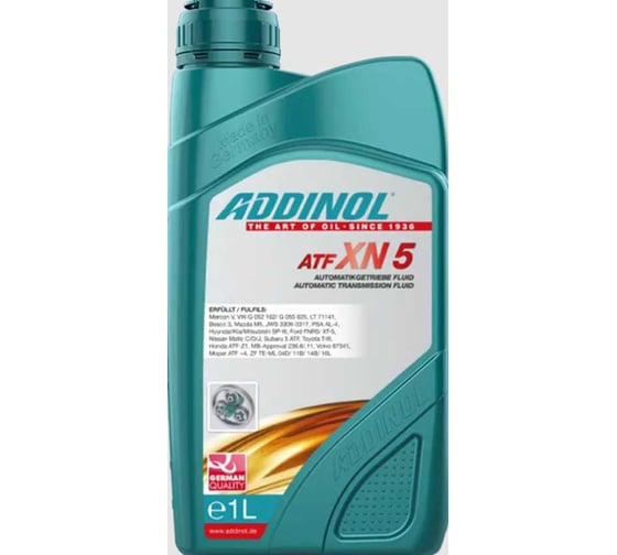 Трансмиссионное масло ADDINOL ATF XN 5 синтетическое, 1 л 74410507