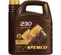 Полусинтетическое моторное масло PEMCO 230 10W30 5 л PM0230-5-E