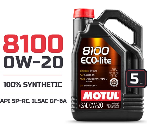 Моторное масло MOTUL 8100 ECO-LITE 0W20 5 л 113493