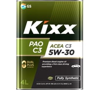 Моторное синтетическое масло KIXX PAO 5W30, API SP, ACEA C3 /4л L209144TE1