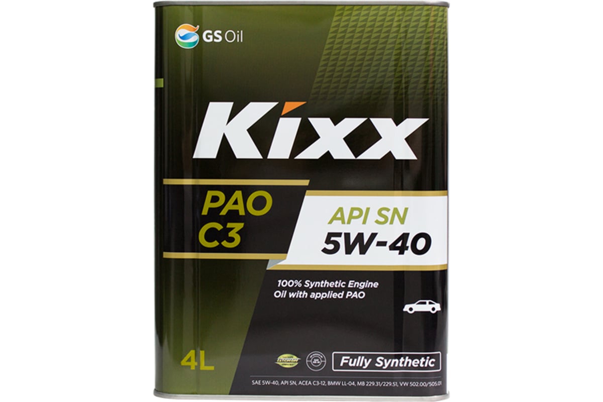 Моторное масло KIXX PAO 5W40, синтетическое, 4 л L209244TE1 - выгодная .