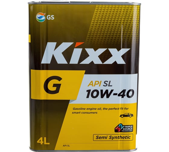 Моторное масло KIXX G SL/CF, 10W40, полусинтетическое, 4 л L531644TE1 - выгодная цена, отзывы, характеристики, фото - купить в Москве и РФ
