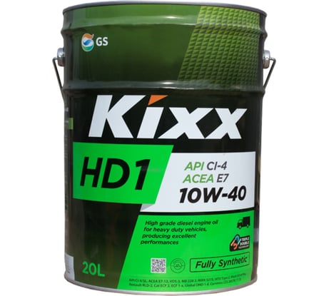 Моторное масло KIXX HD1 10W40, синтетическое, 20 л L2061P20E1