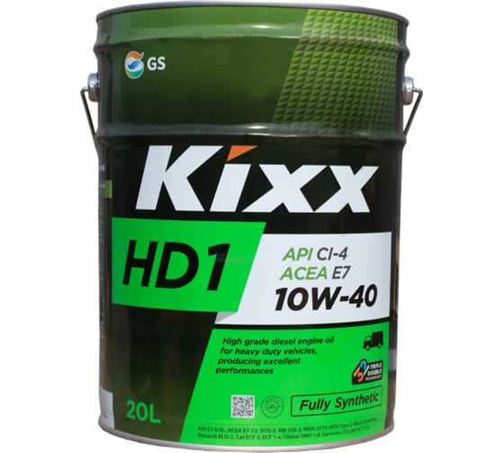 Моторное масло KIXX HD1 10W40, синтетическое, 20 л L2061P20E1 1